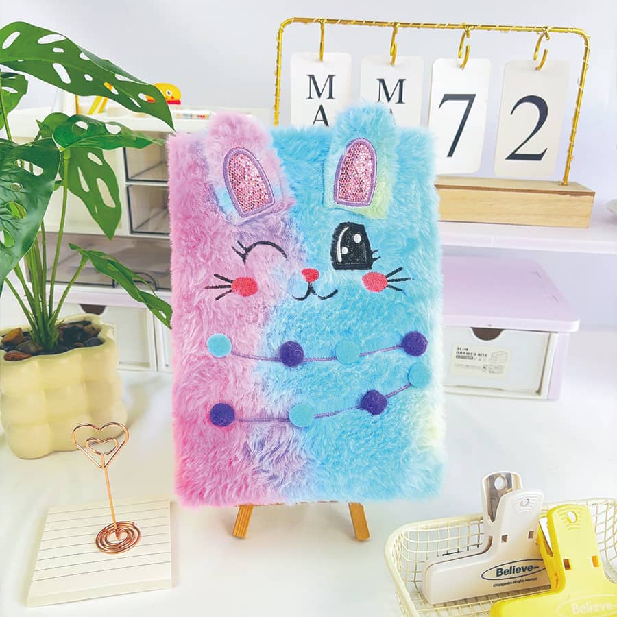 A5 ງາມ Cat Diary Diary ໃສ່ປື້ມບັນທຶກ plush plush A5 ງາມ Cat Diary Diary ໃສ່ປື້ມບັນທຶກ plush plush