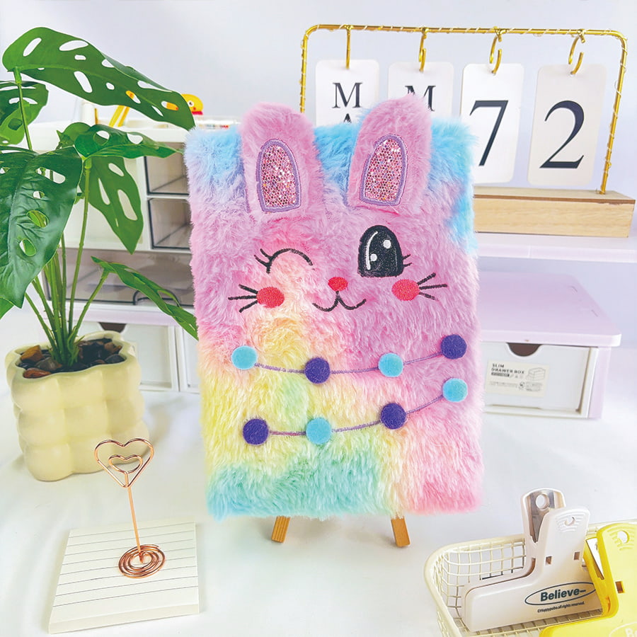 A5 ງາມ Cat Diary Diary ໃສ່ປື້ມບັນທຶກ plush plush